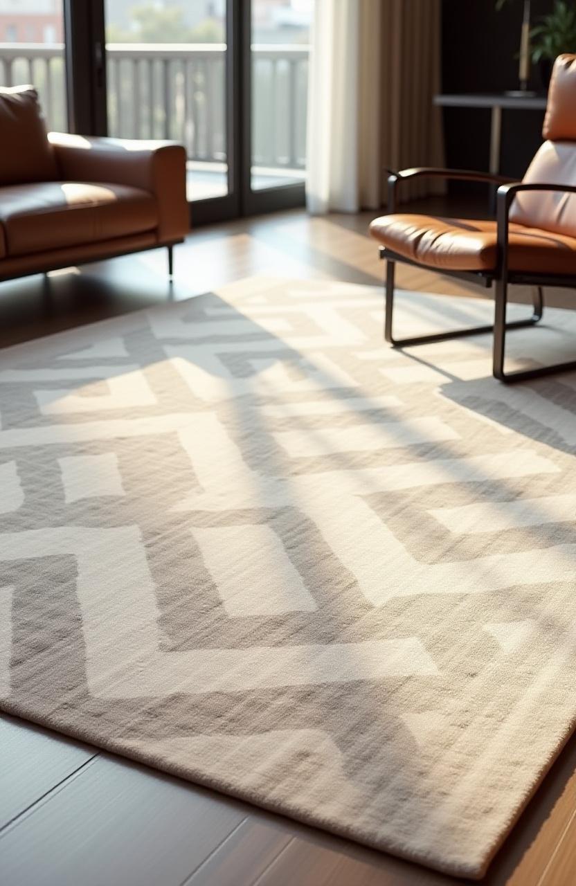 Alfombra artesanal en un interior de lujo en Madrid